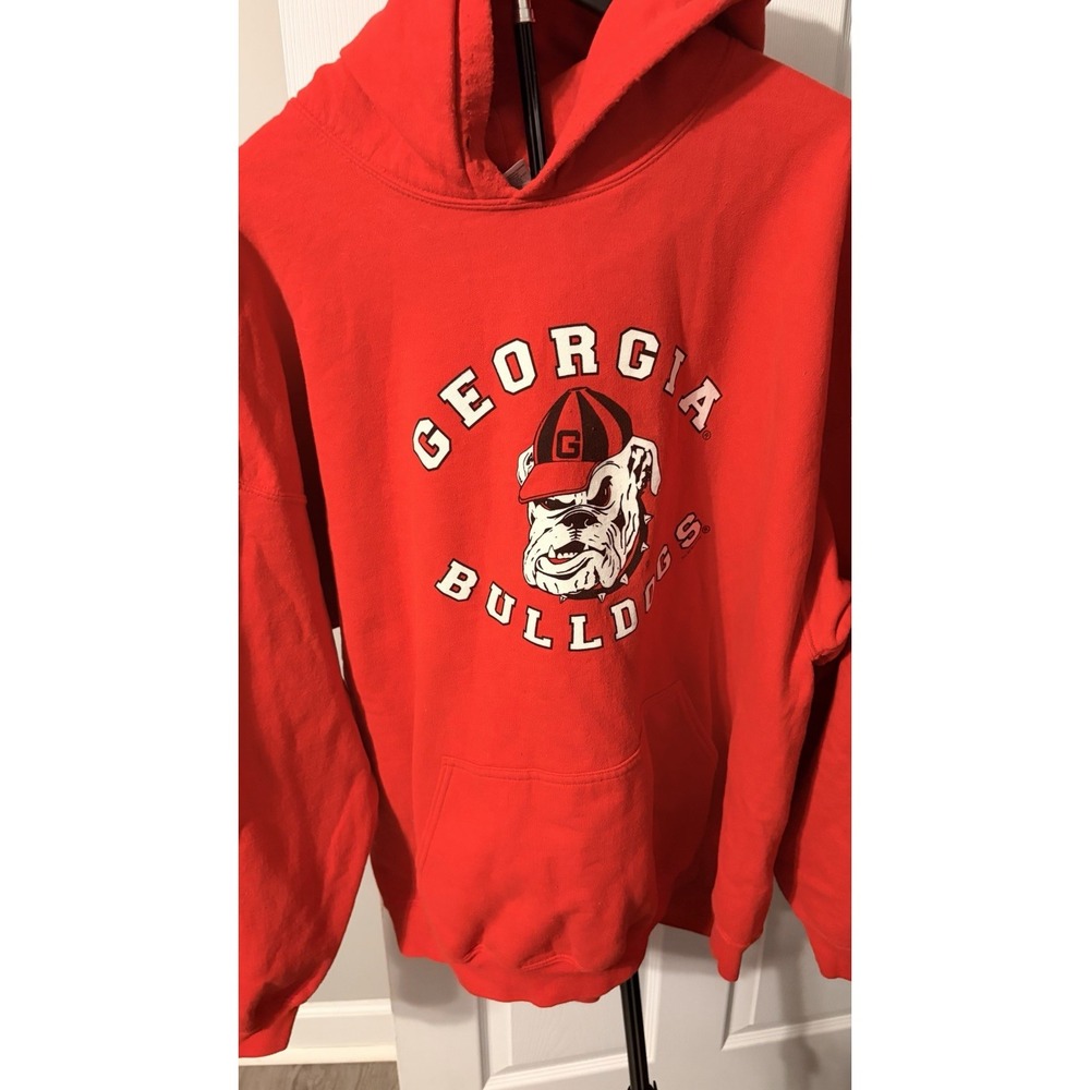 Vintage 00s Georgia Bulldogs Hoodie 2XL Red Gildan Pro-Ad Sports No Drawstring